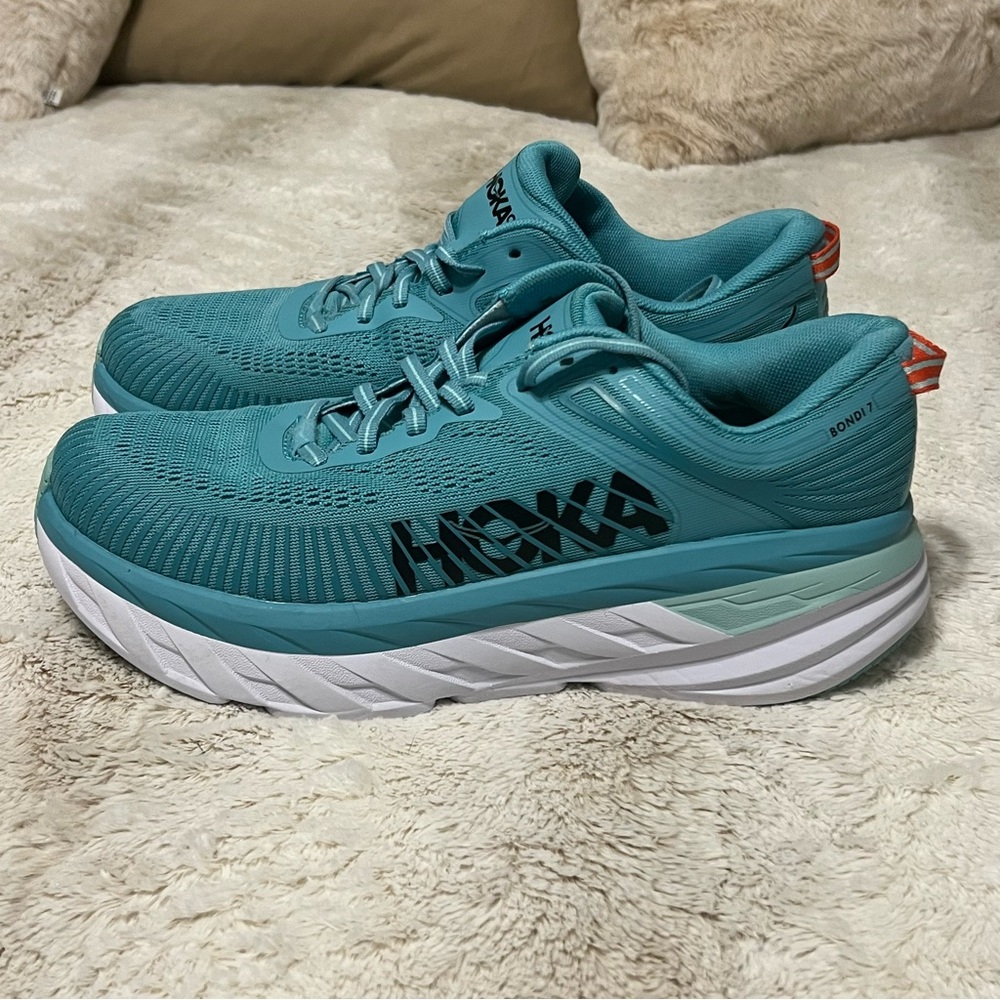 Hoka Bondi 7 LIKE NEW Teal Running Shoes